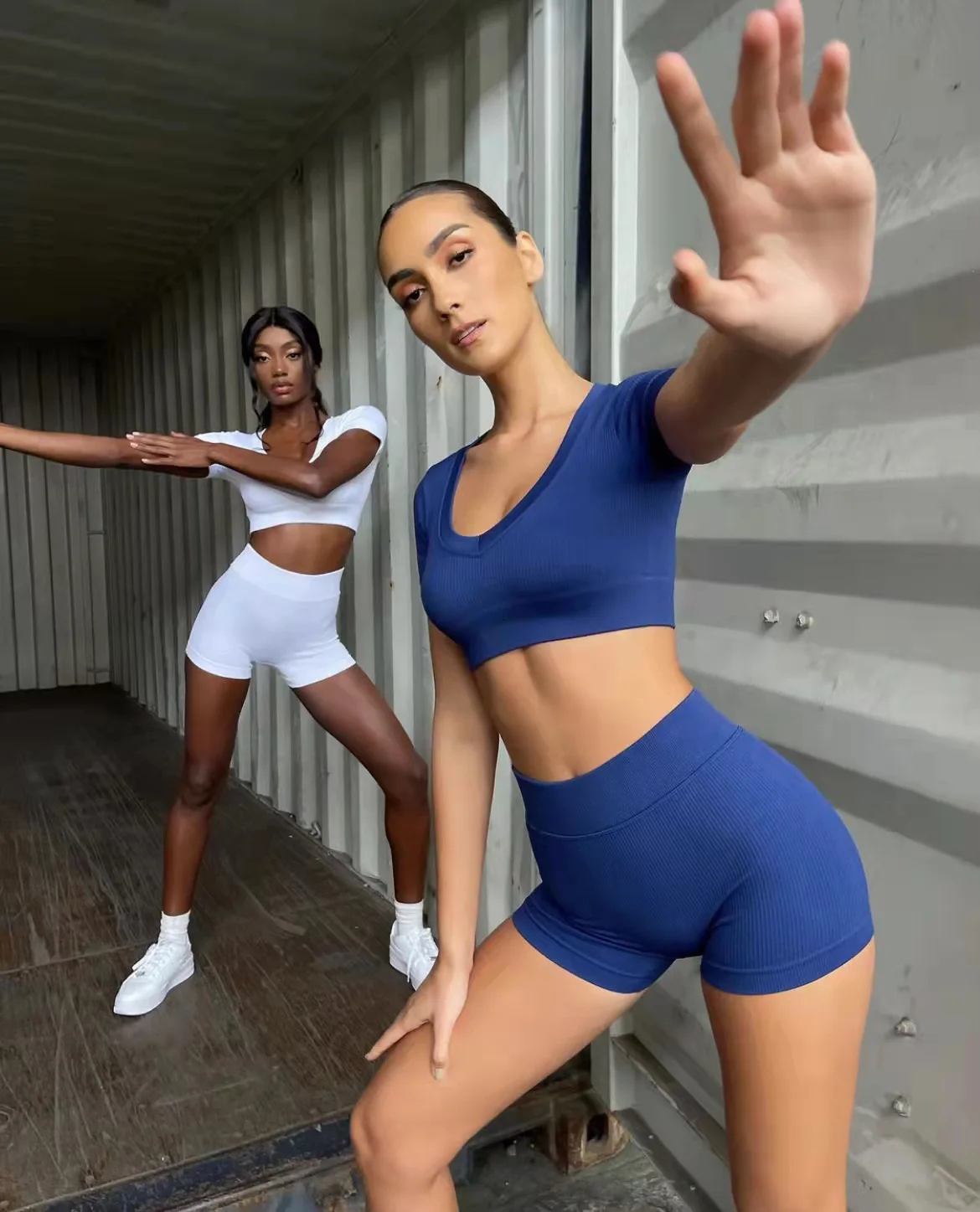 Solid Workout Clothes Running Fitness Sport Suit - Active Wear New Sexy 6PCS Seamless Yoga Gym Set Women