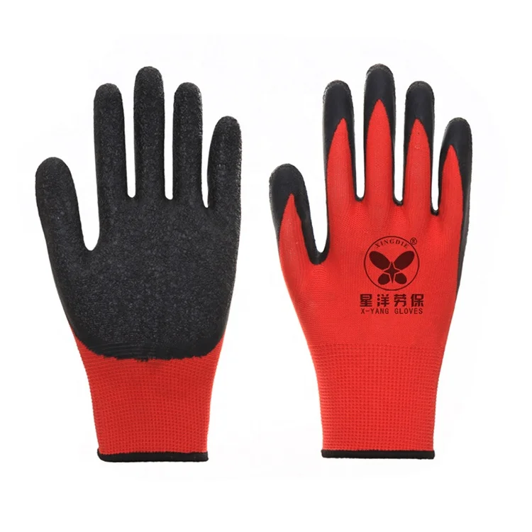 
Промышленная безопасность резиновая ручная Защитная оптовая продажа конструкция противоскользящие рабочие перчатки с покрытием из сверхпрочного латекса 