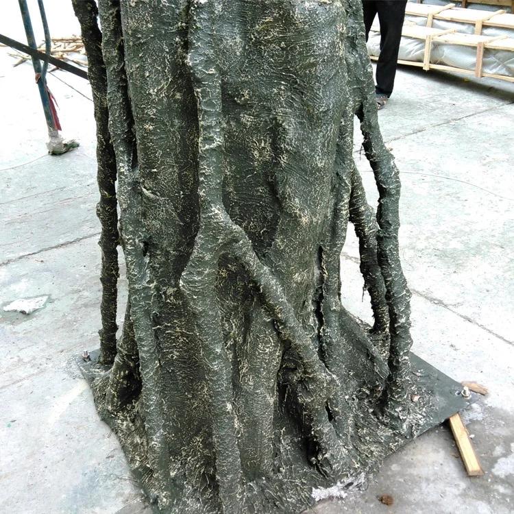 Factory custom indoor outdoor decorative ficus artificial tree  fiberglass trunk artificial banyan big tree