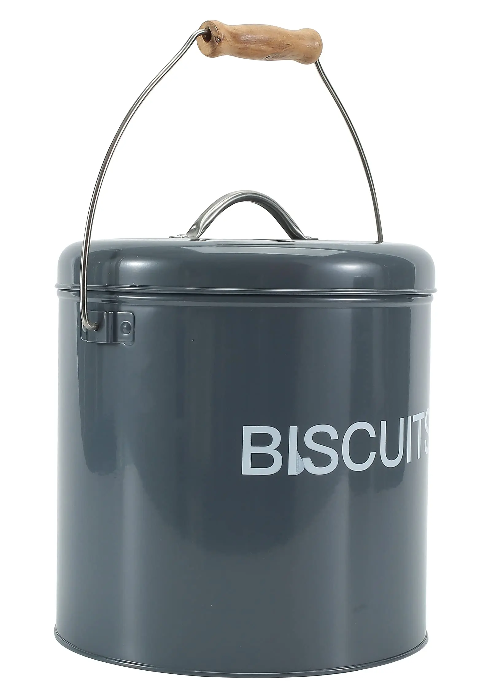 Farmhouse Decor Metal Canister Laundry Detergent Storage Tin With Handles