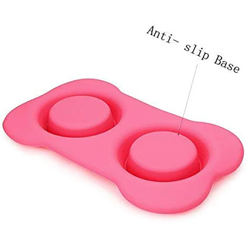 Dog Bowls Stainless Steel Dog Bowl with No Spill Non-Skid Silicone Mat