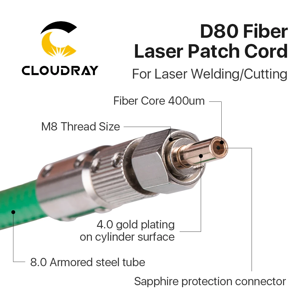 Optical Fibe-D80 FSL600 For Laser Welding Machine Length 5M