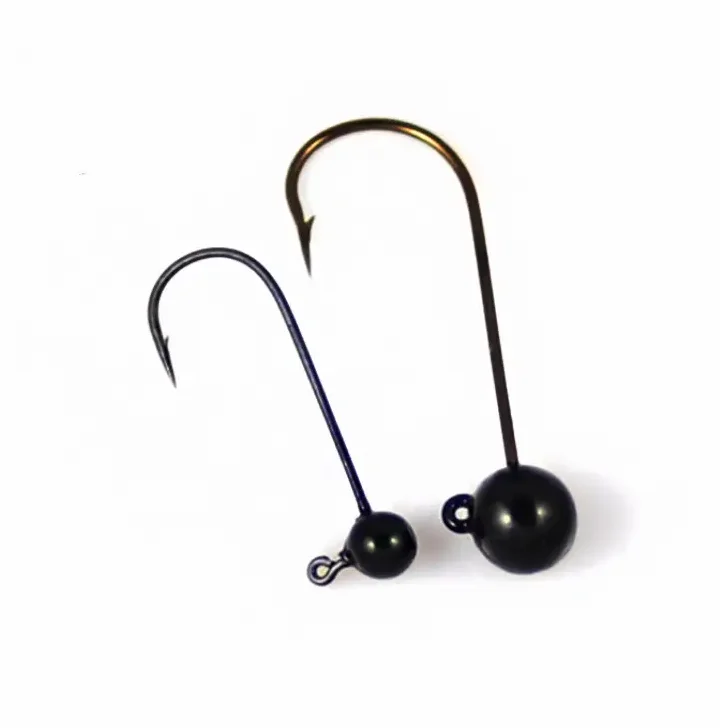Fish Hooks Hook lure skirts weights bait fishing, round ball lead jig heads