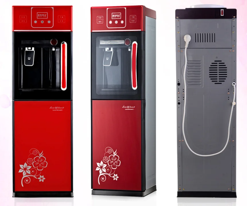 Classic Red Freestanding Heating Cooling Water Dispenser Household with Storage Tank