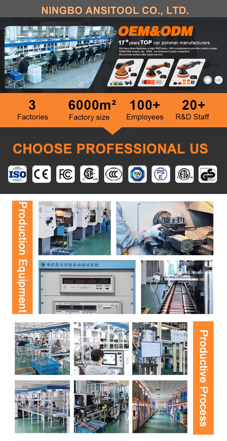 Best 6-speed Brushless Car Polisher 12mm orbit 400w 20v Orbit Lithium Cordless Car Polisher In tool