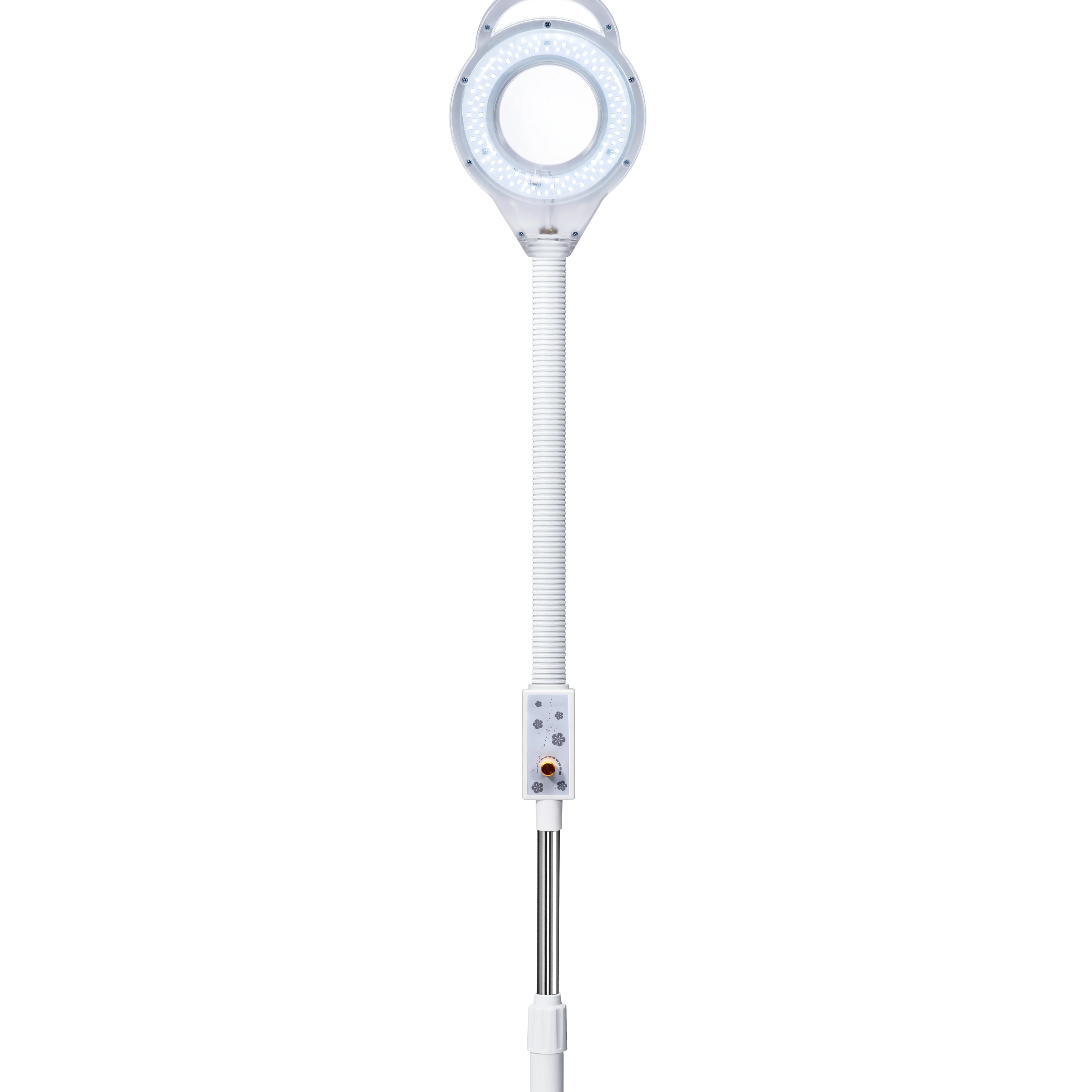 Beauty salon professional Adjustable height standing glass with cosmetic magnifying glass with lighting magnifier lamp -led