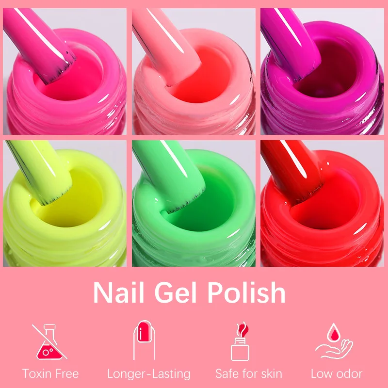 Amazon Hot Sale Non-Toxic Wholesale Vegan Colorful Nail Gel Polish Organic Quick Dry Fashionable UV gel nail polish 1KG