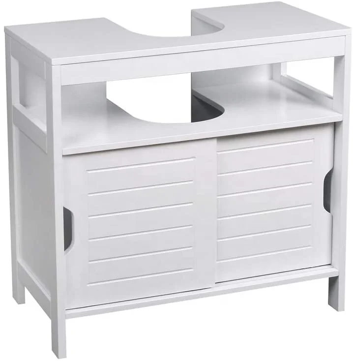 WOODEN STORAGE CABINET-White, Wood,