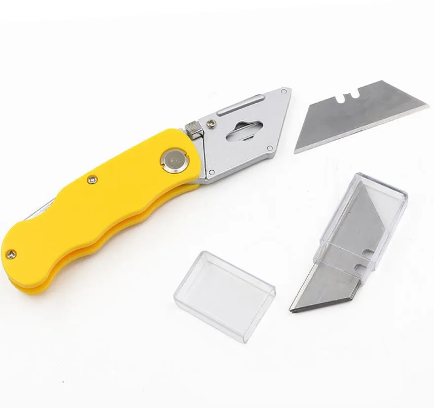 folding plastic handle paper round knife cutter