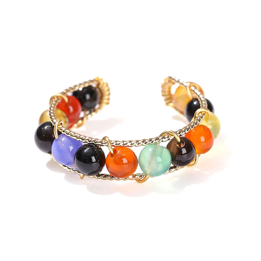 Natural crystal ring diamond ring fashion jewelry rings