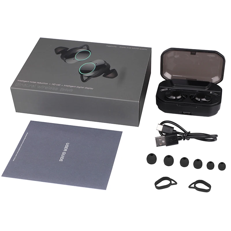  Top amazon 2021 G02 3000 мАч зарядная коробка наушники BT TWS с шумоподавлением водонепроницаемые
