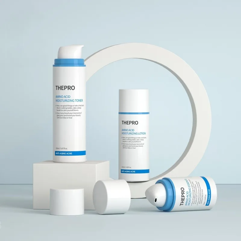 Luxury Free Sample 50ml 100ml 150ml White Cosmetic Empty PP Plastic Twist Pump Bottles For Skincare Serum Lotion Bottles