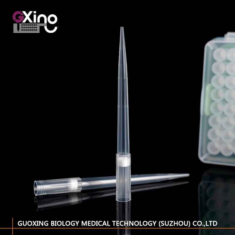 Laboratory Disposable Sterile Universal 1250ul 96 Well Filter Micropipette Laboratory Plastic Pipette Tips Rack