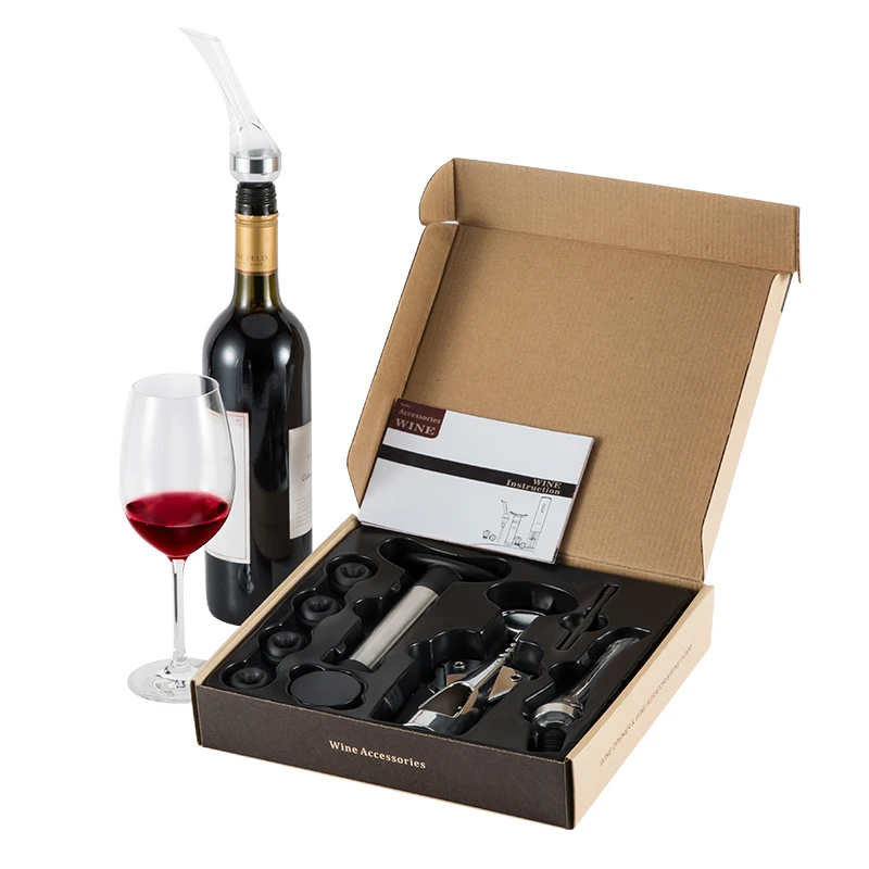 
New products wine accessories gift set air pressure wine bottle opener set wine corkscrew kit 