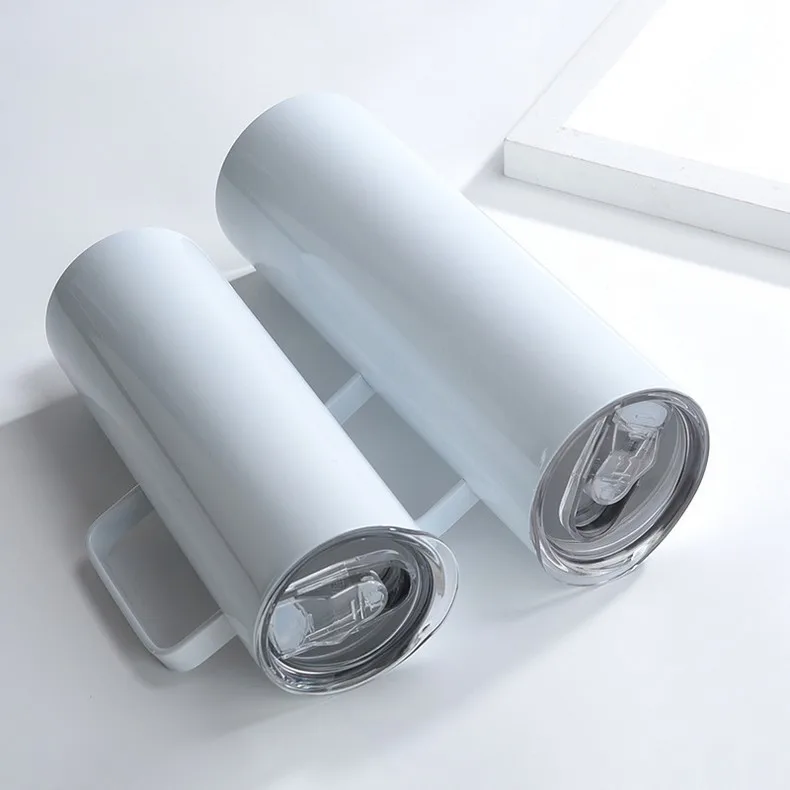 12oz 20oz 30oz sublimation Skinny Tumbler with handle sublimation blank 30oz tumbler double wall  with metal straw