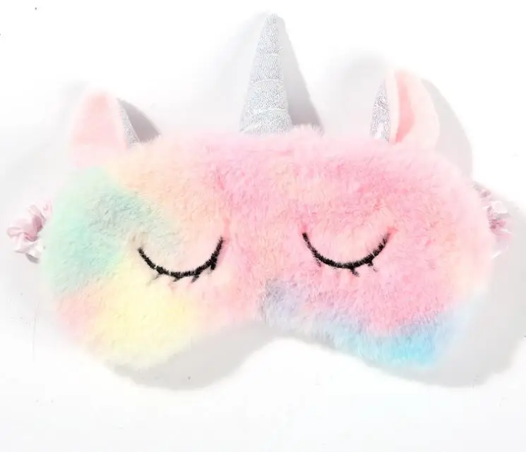 Easetrip customized super cute plush eye mask sleep mask luxury fluffy eye sleeping mask