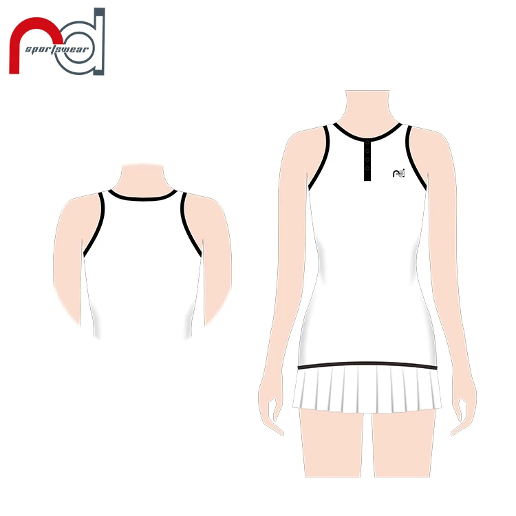Free Custom Logo Sportswear Women tennis skirts  one piece Women Tennis Dress