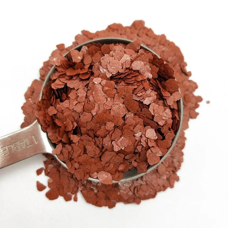 
 Натуральные красные слюдяные хлопья 1-2 мм для пола из эпоксидной смолы  