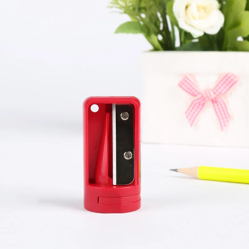 School Office Supplies Kid Stationery Gift Standard 1 Single Hole Beveled Mini Plastic Pencil Sharpener