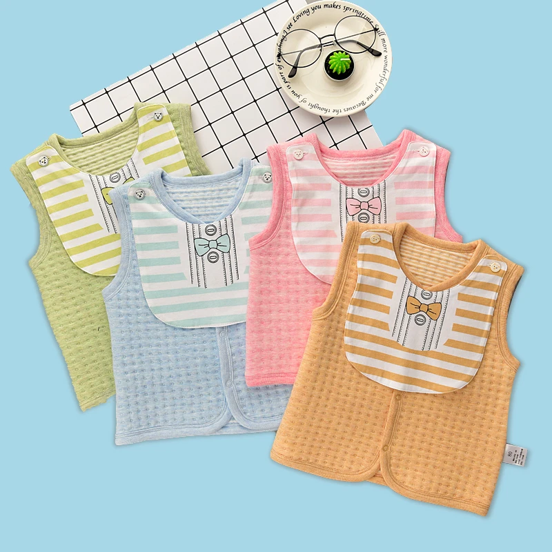 
New Summer waistcoat For Kids Wholesale Custom Design 1 Cotton Baby Vest 