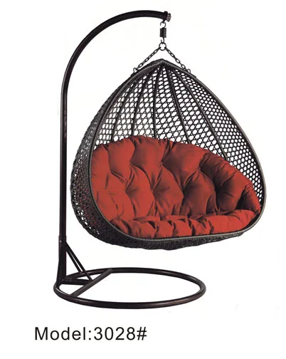 Living room furniture rattan wicker resin swing bed chair love swings