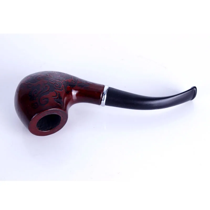 Eliao Novel Design Solid Wooden Smoking Pipe Bent Type Reusable Smoking Pipe Wholesale Stylish Tobacco Smoking Pipe