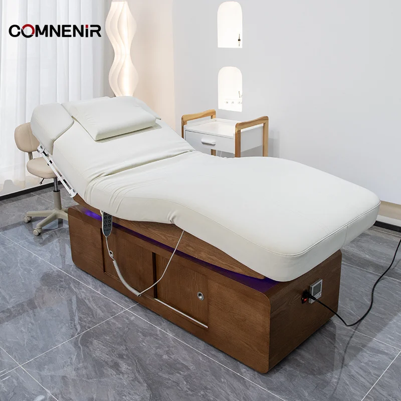 Luxury Beauty Electric Bed 3 Motors Facial Spa Bed Massage Table Adjustable Height Massage Beds