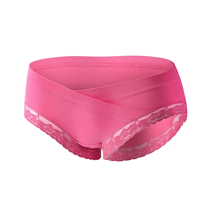 
Plus Size Cotton Underwear For Pregnant Women Maternity Panties With Lace Trim 