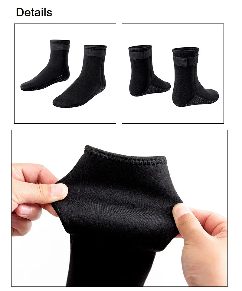 Neoprene Diving Socks 3MM for Women Men,Thermal Beach Sock Anti Slip Flexible for Snorkeling Surfing Kayaking Diving Water Sport
