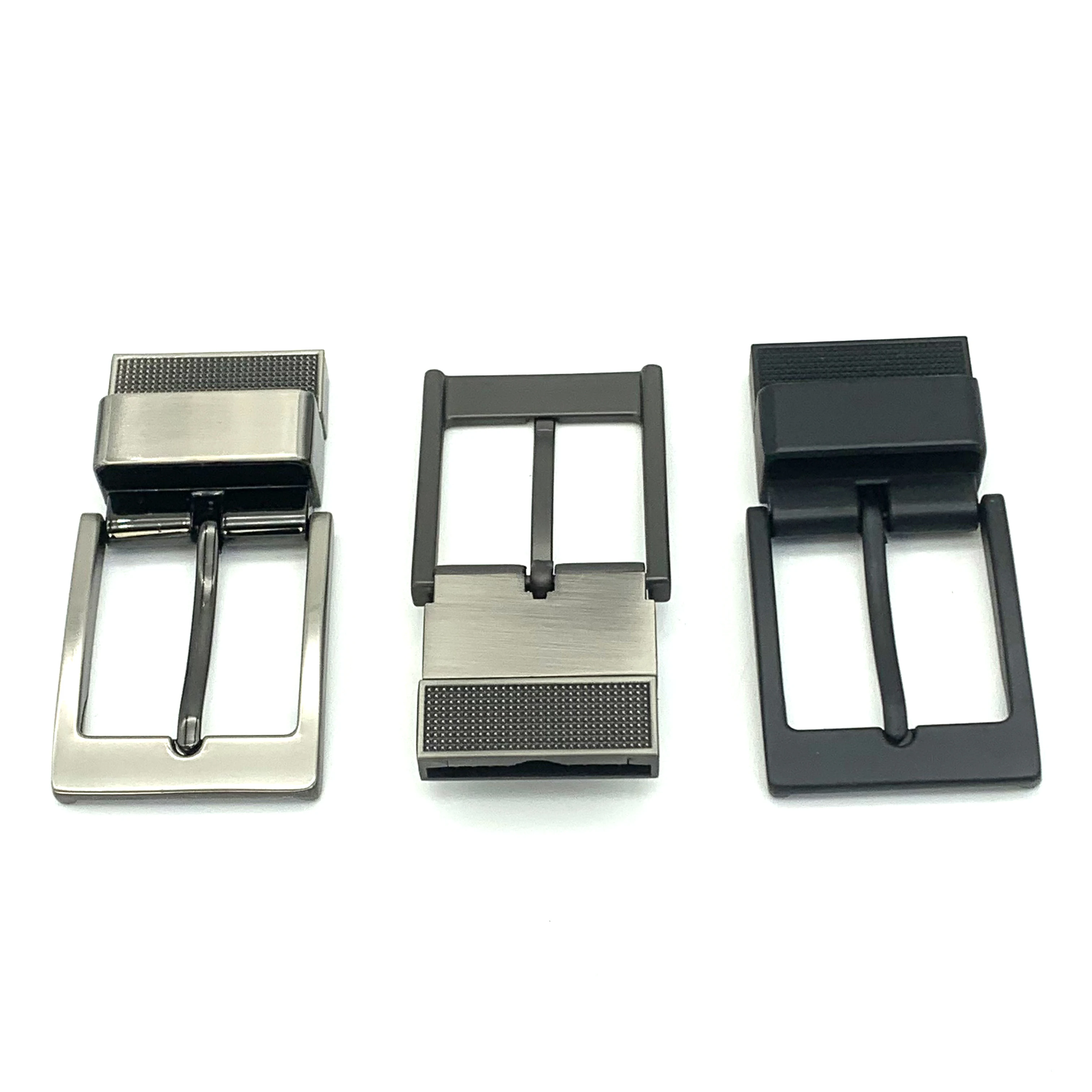 Wholesale Customizable Logo 38mm Zicn Alloy Pin Buckle Rotating Reversible Belt Buckle