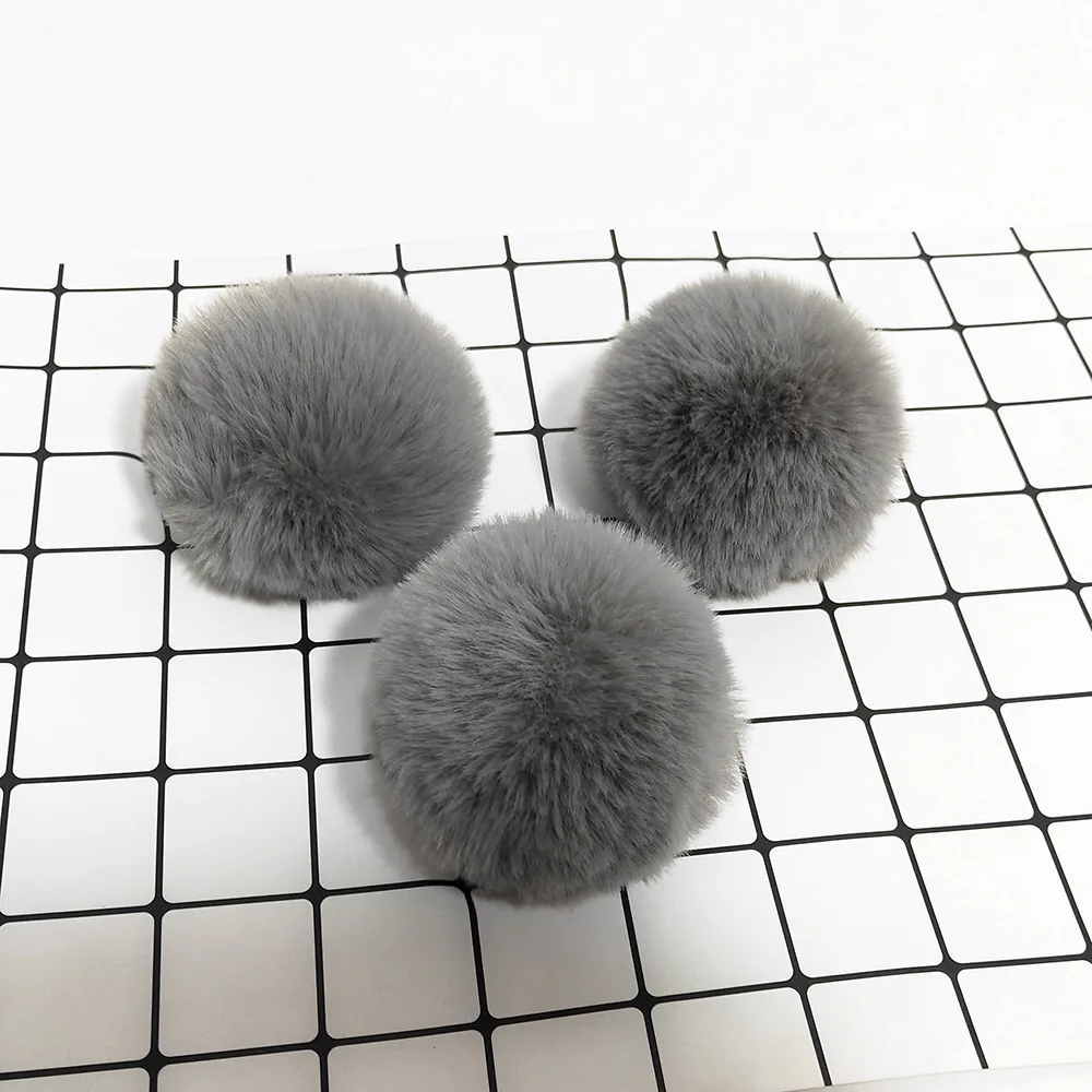 Accessories  hats phone pompoms 3-10 cm, popular artificial rabbit fur balls various colors and sizes fur pom pom