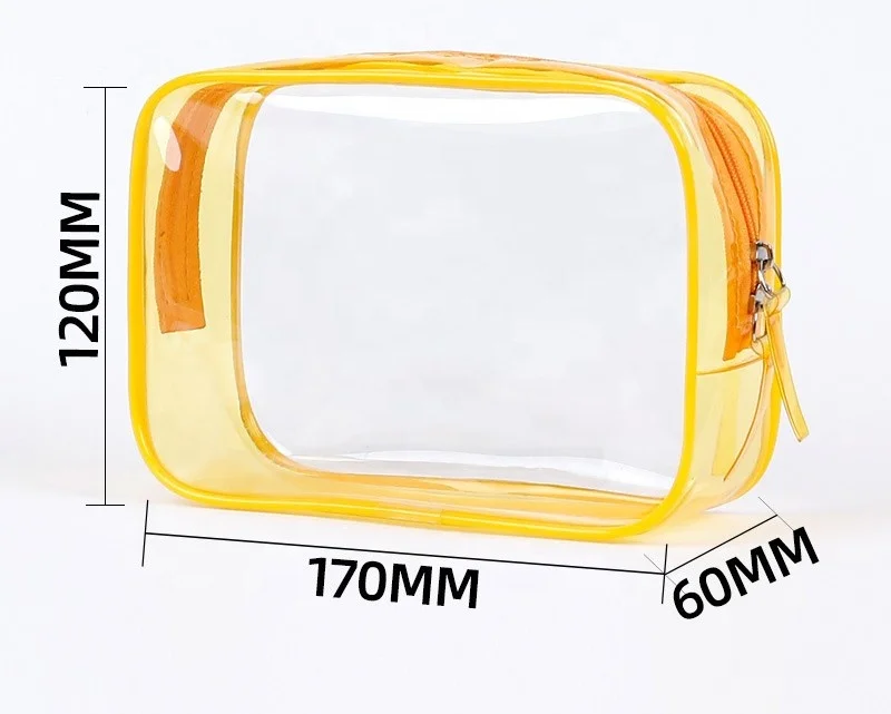 New  portable wholesale large capacity waterproof pvc small transparent storage toiletry makeup cosmetic bag