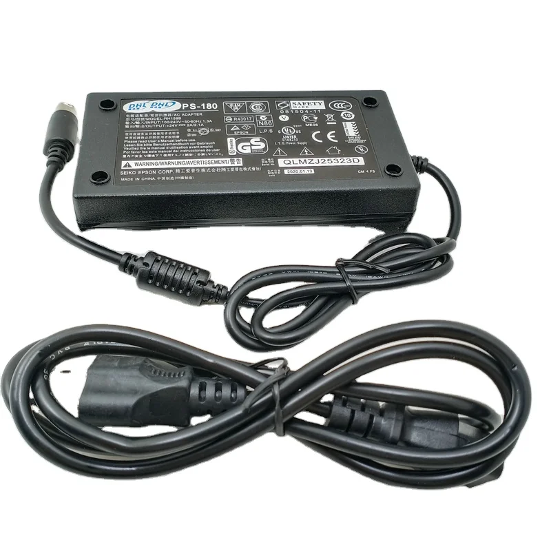 Оригинальный AC AD адаптер питания для PS-180 PS180 TM-T88 TMU200 TMU220 C825343 пос чековый принтер запчасти Сделано в Китае