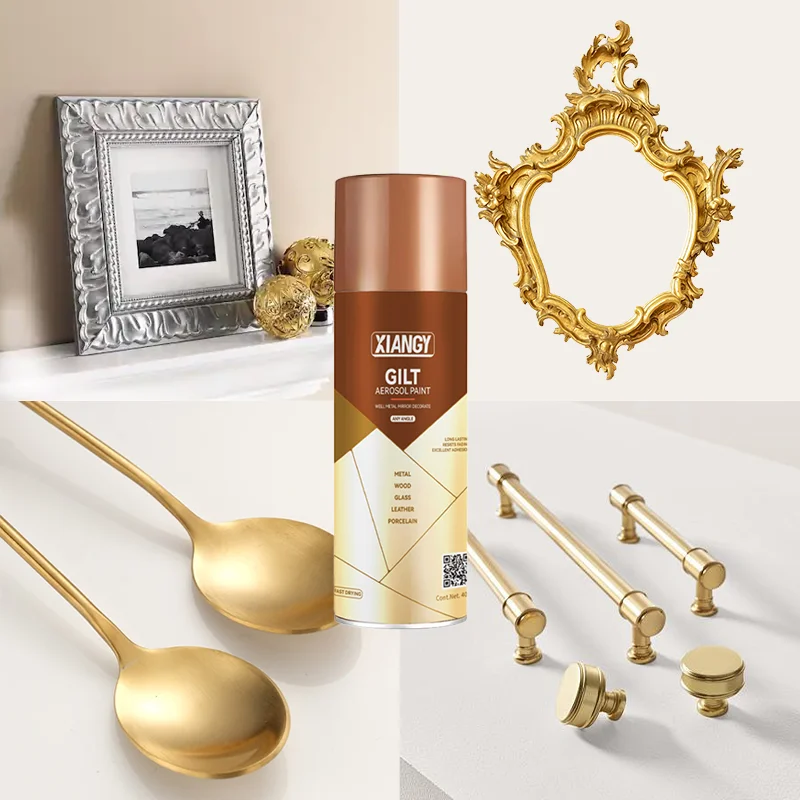 Factory Fast Drying mirror gold-plated aerosol paint special metallic pigments Super Gold Spray Paint