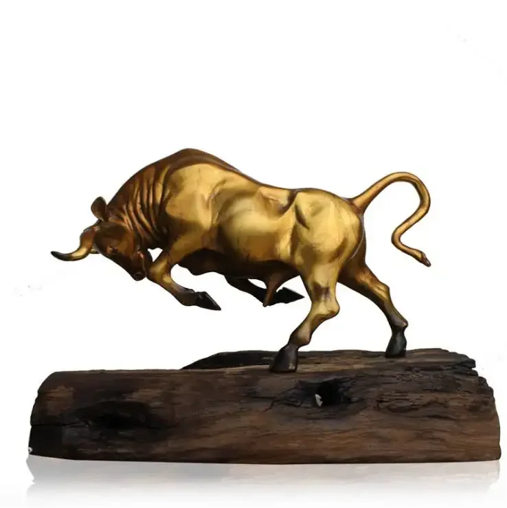 2023 High quality Best-selling life size bull bronze sculpture Wall street bull statue