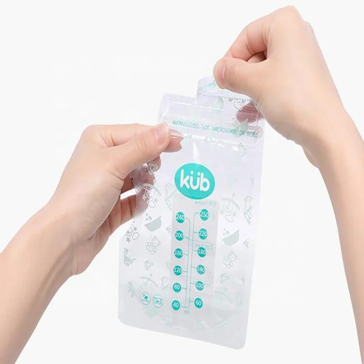 Морозильная камера без бисфенола А безопасная Самостоятельная сумка для хранения грудного молока с застежкой-молнией