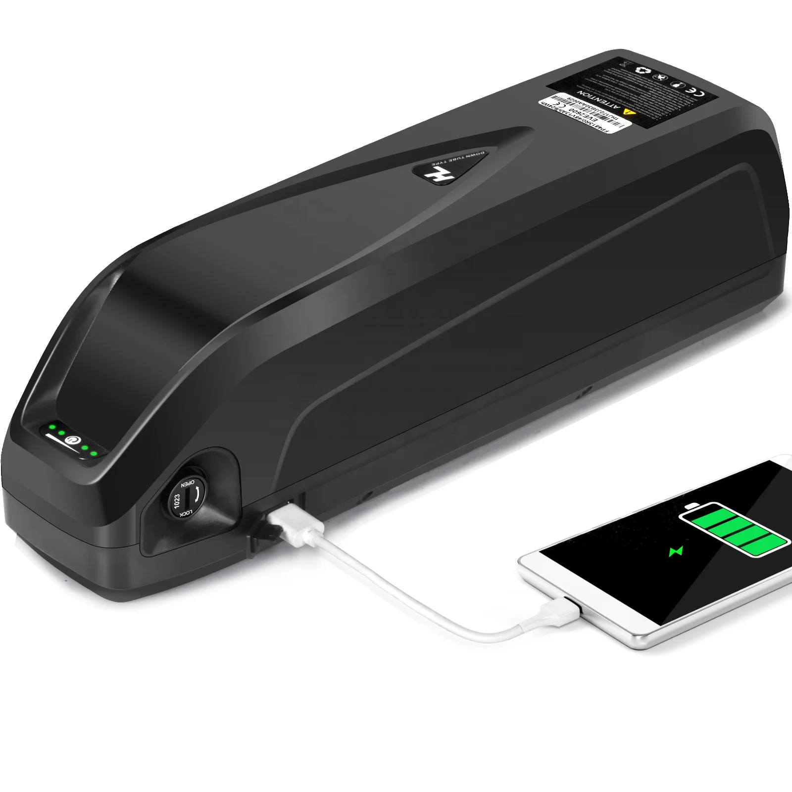 Hailong Downtube Electric Bicycle Battery 36V 48V 52V 10Ah-20Ah 18650 21700 Lithium Battery Pack for Electric Bicycle 250W-1500W