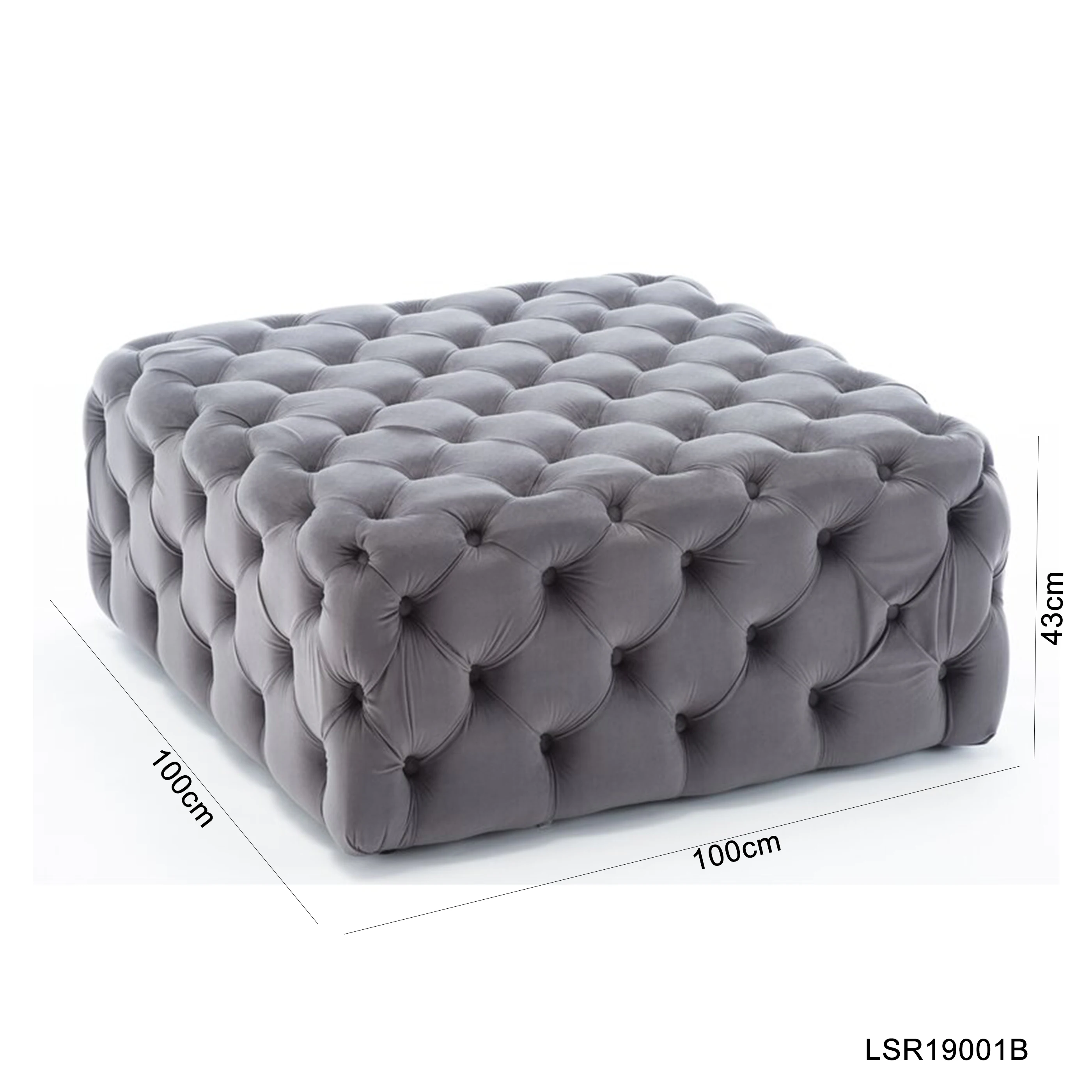 Квадратные бархатные табуреты Laynsino для гостиной, кофейный столик с ворсом