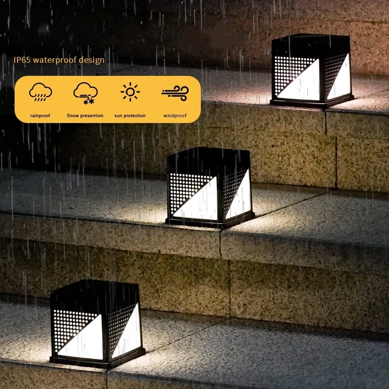 Garden Lights Outdoor IP65 Waterproof Landscape Decoration Led Pillar Light Solar Led Garden Lights