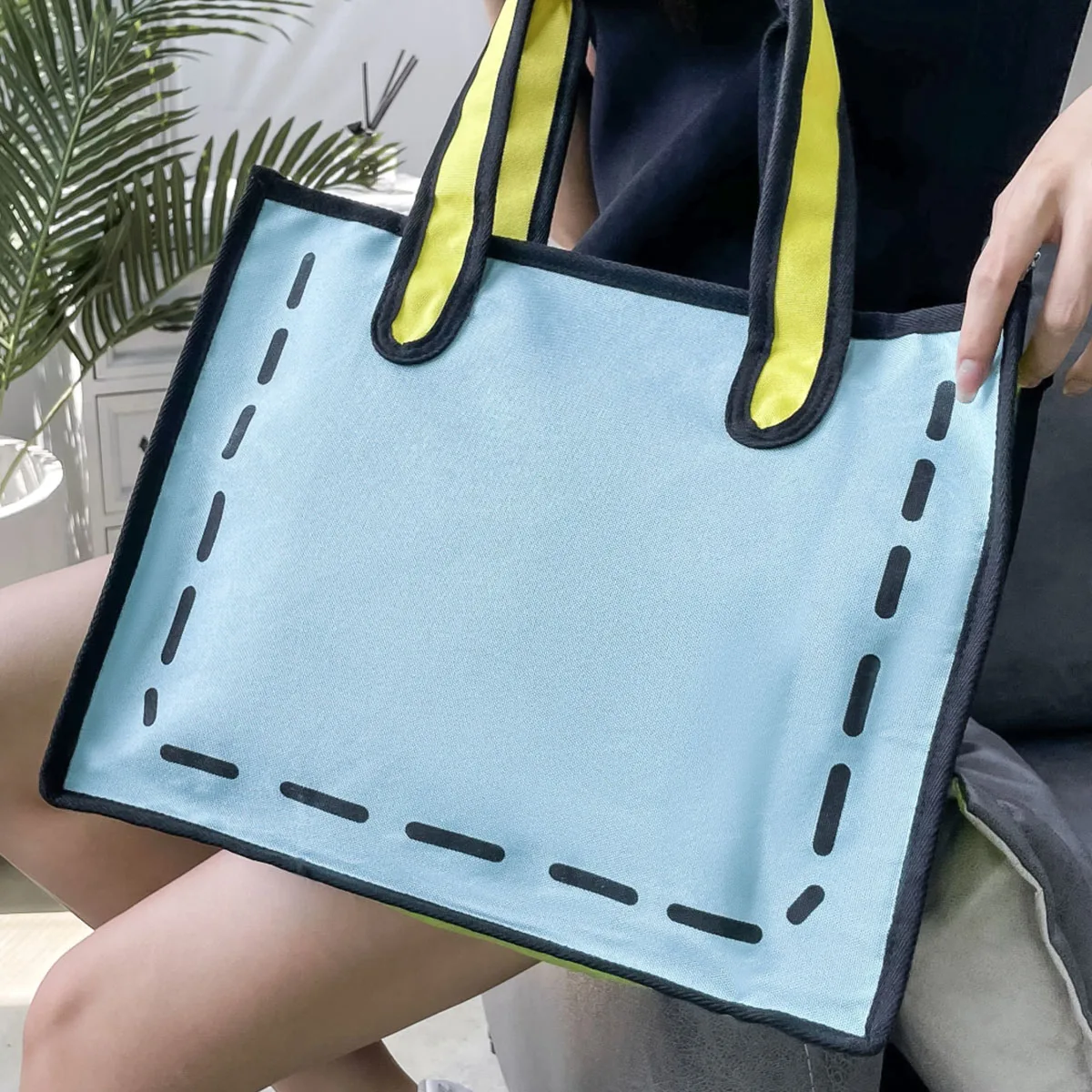 wholesale fashion elegant ladies Handbags Binary Cartoon Anime Canvas Bag