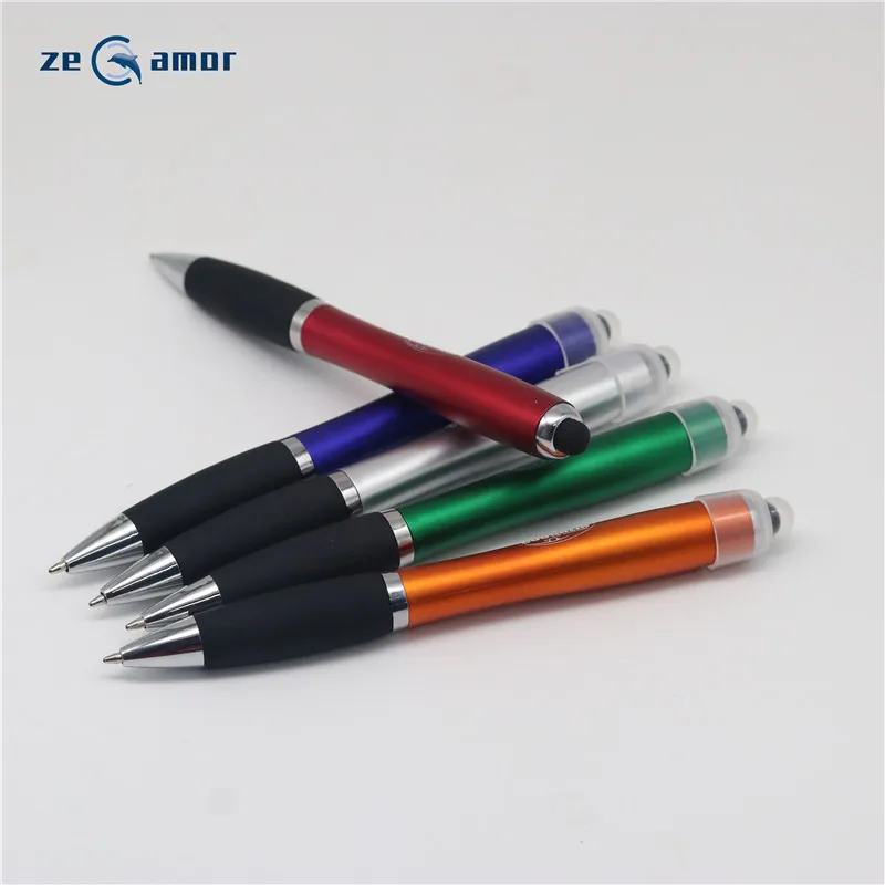 Zeamor Boligrafo фирменный светильник с лазерной гравировкой хит продаж многофункциональные 3 в 1 светодио дный ручки со стилусом для