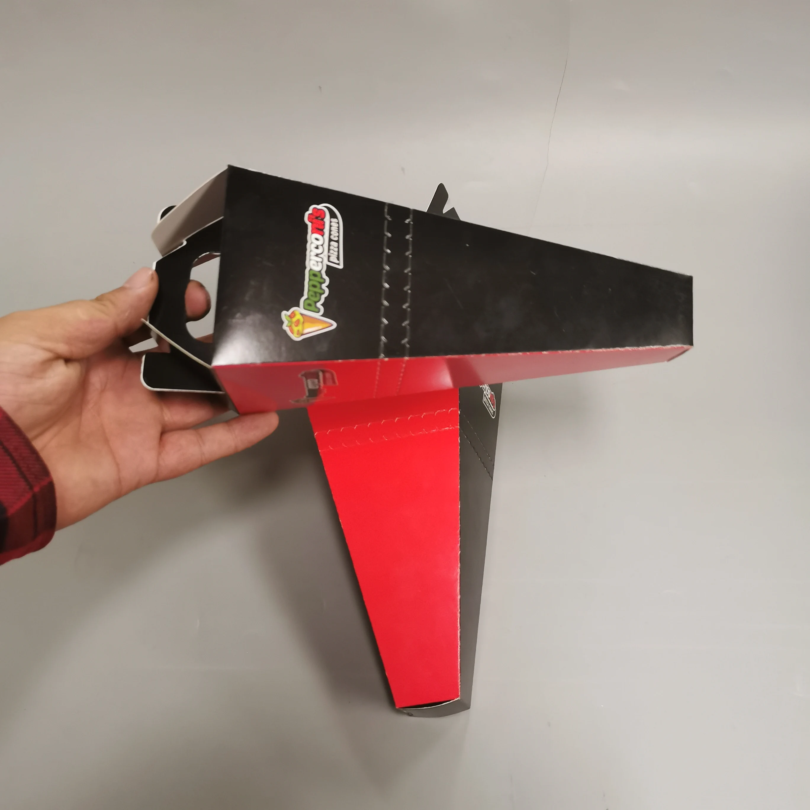 Custom disposable pizza carton box take away fast pizza cone food boxs packaging container