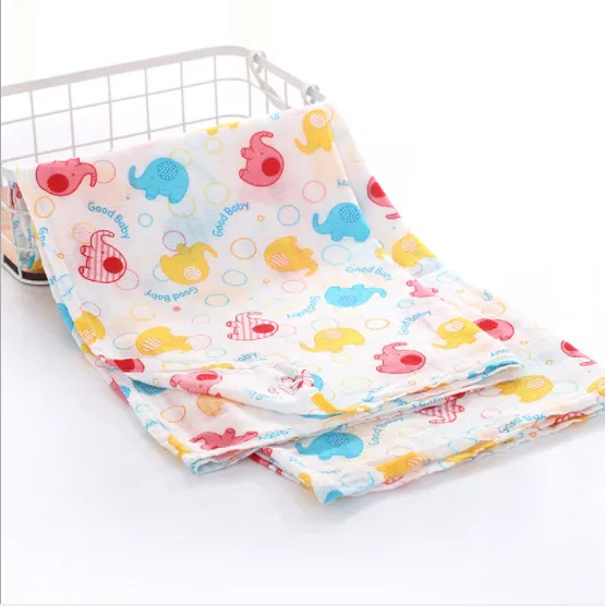 
120*120cm customized design organic cotton baby muslin blanket 