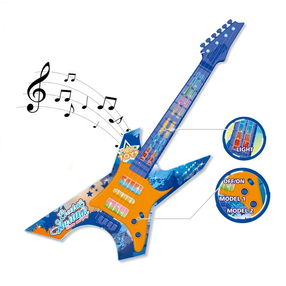 Dowellin Educational Toy Electric Guitar Toy Musical Instruments light-up Musical Toys Bass Guitar for Kids