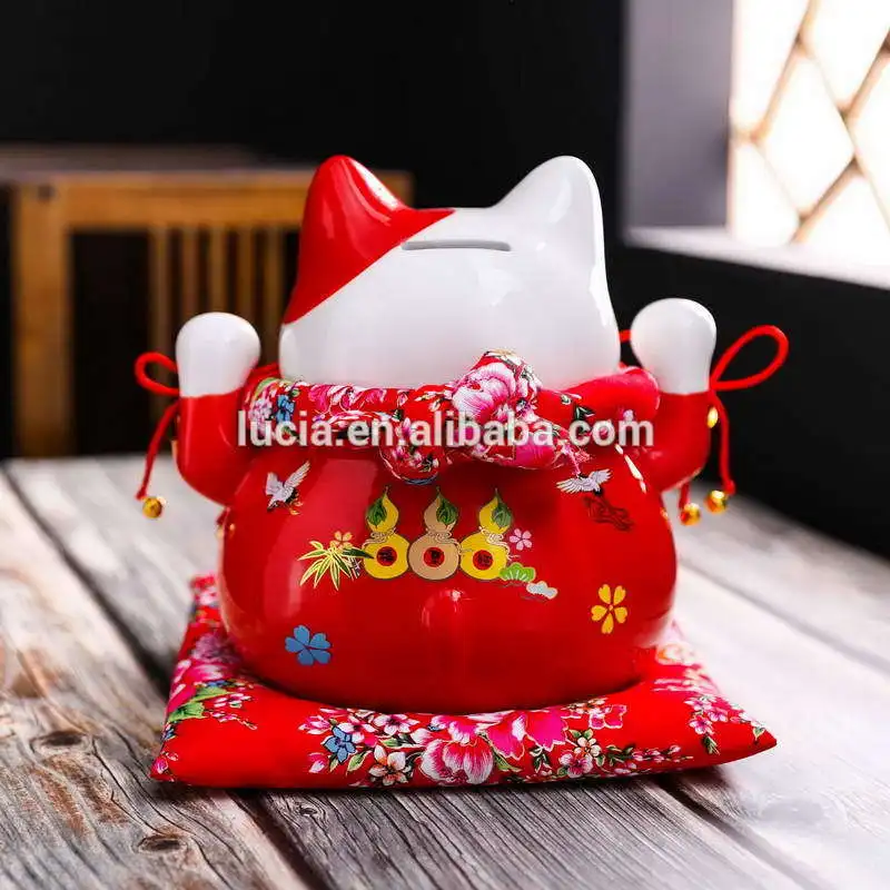  2020 горячая распродажа 10 дюймов японский Lucky Cat фигурка копилка для оптовой
