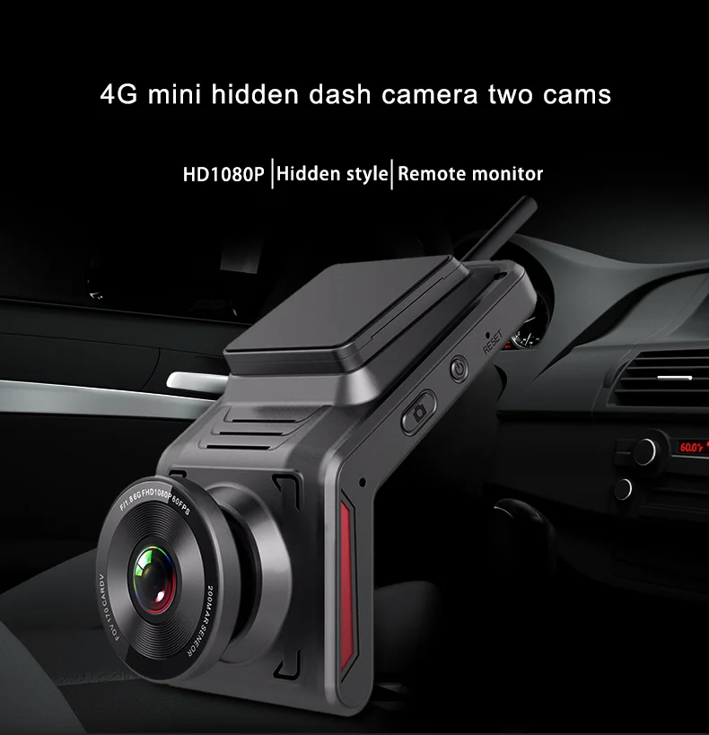  Top Sales 4G Sim Cloud Car Dash Camera Dvr With APP Live View Dual
