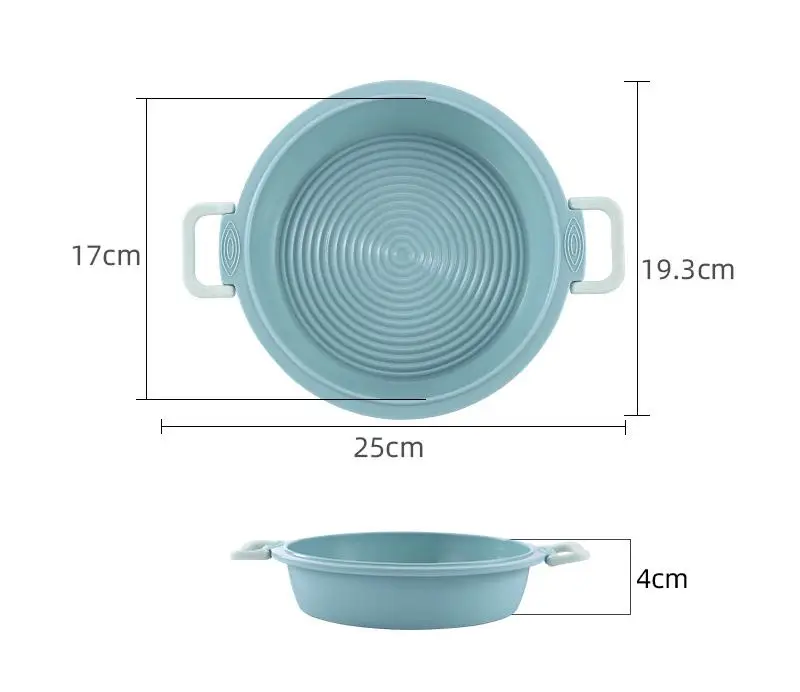 Besafe large round thicker Non-stick silicone reusable pizza baking pot tray Air Fryer inserts Liners pan for Oven Microwave