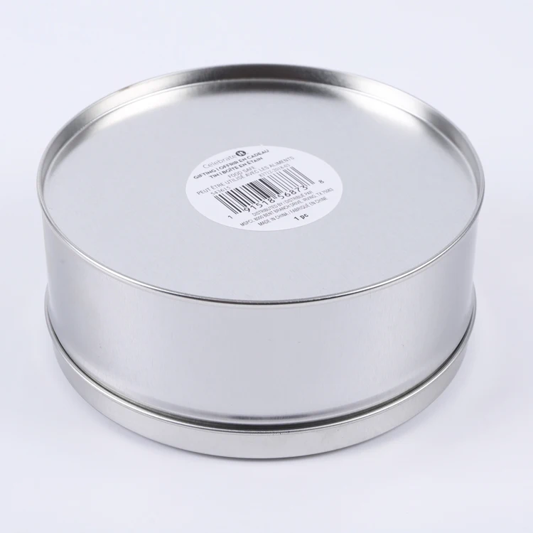 Candle Tin box for candle packing metal candle tins Silver Color Round Tin Box
