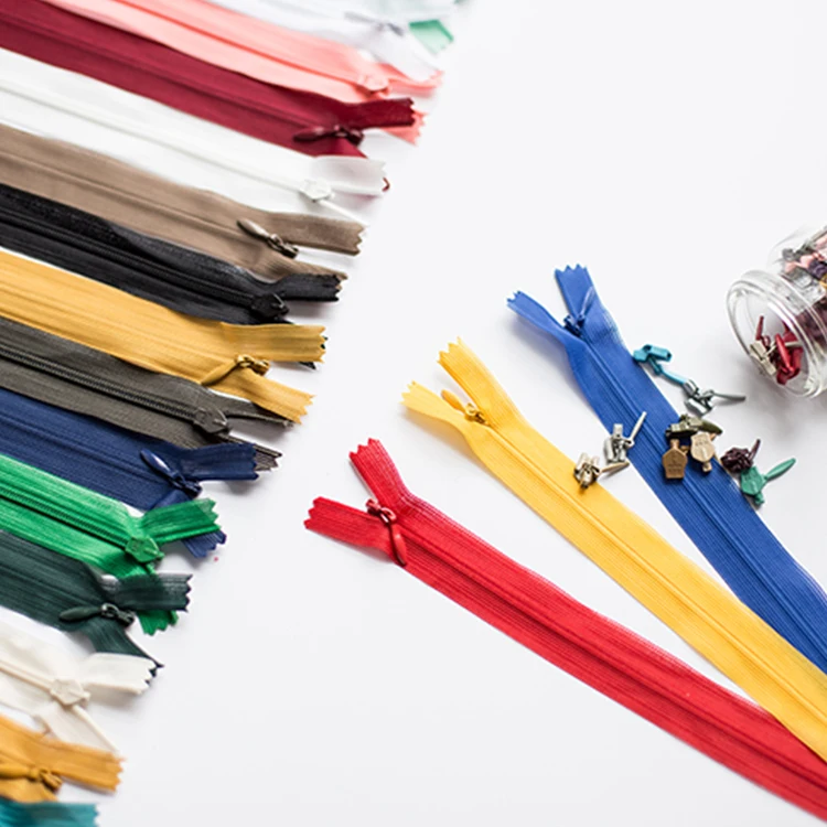 Excellent Quality Garments Accessories Invisible Zipper #5 Nylon All Kinds Color