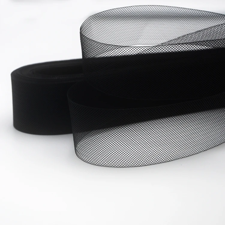 CYG 2023 high quality mesh fabric black crinoline horsehair braid with great price